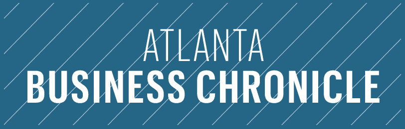 The logo for Atlanta Business Chronicle, featuring the publication's name in white text.