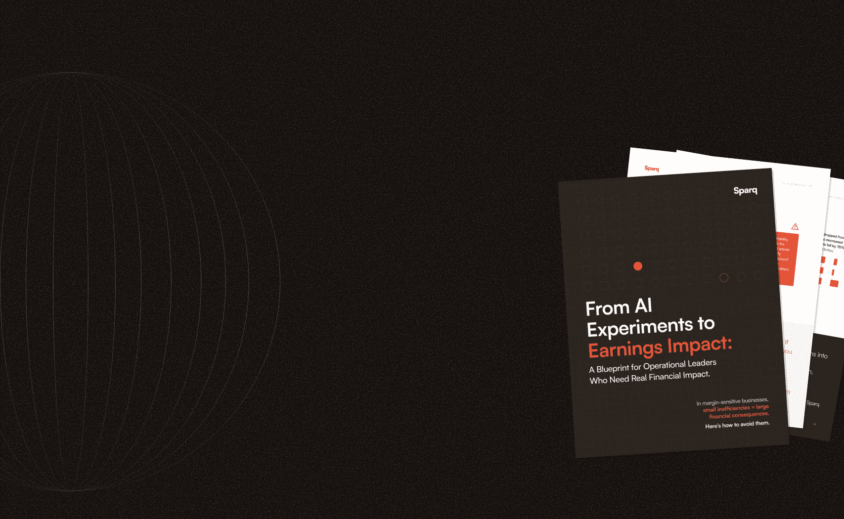 Report titled 'From AI Experiments to Earnings Impact' stacked on a dark background.